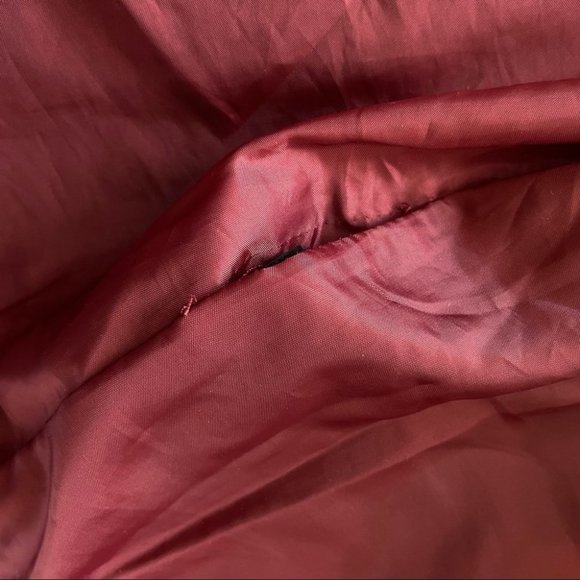 ❌SOLD❌ 𝅺zara Vegan / faux leather red motto biker jacket size small - Picture 8 of 8